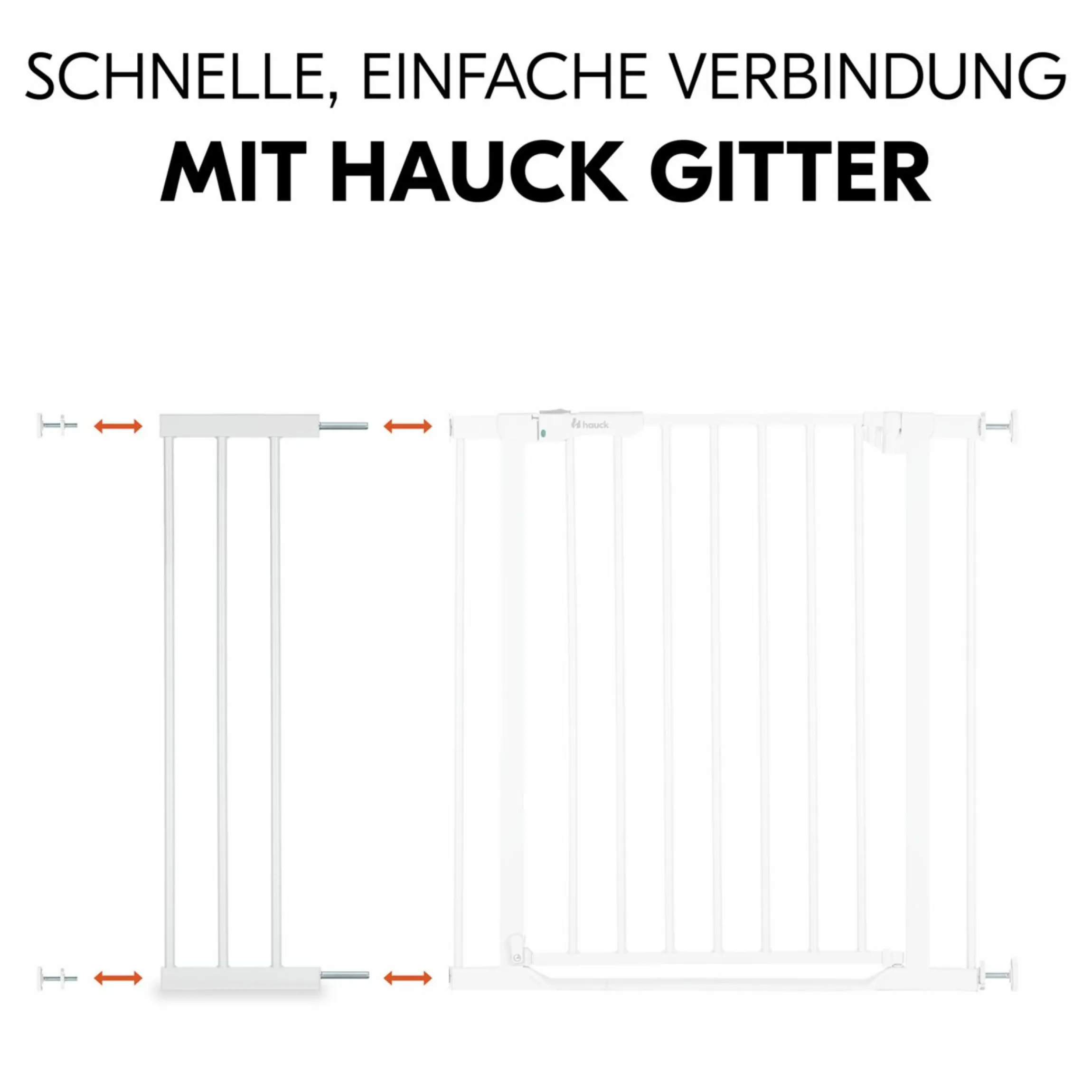 Türschutzgitter Verlängerung Safety Gate Extension 21 cm - passend für Hauck Schutzgitter - White