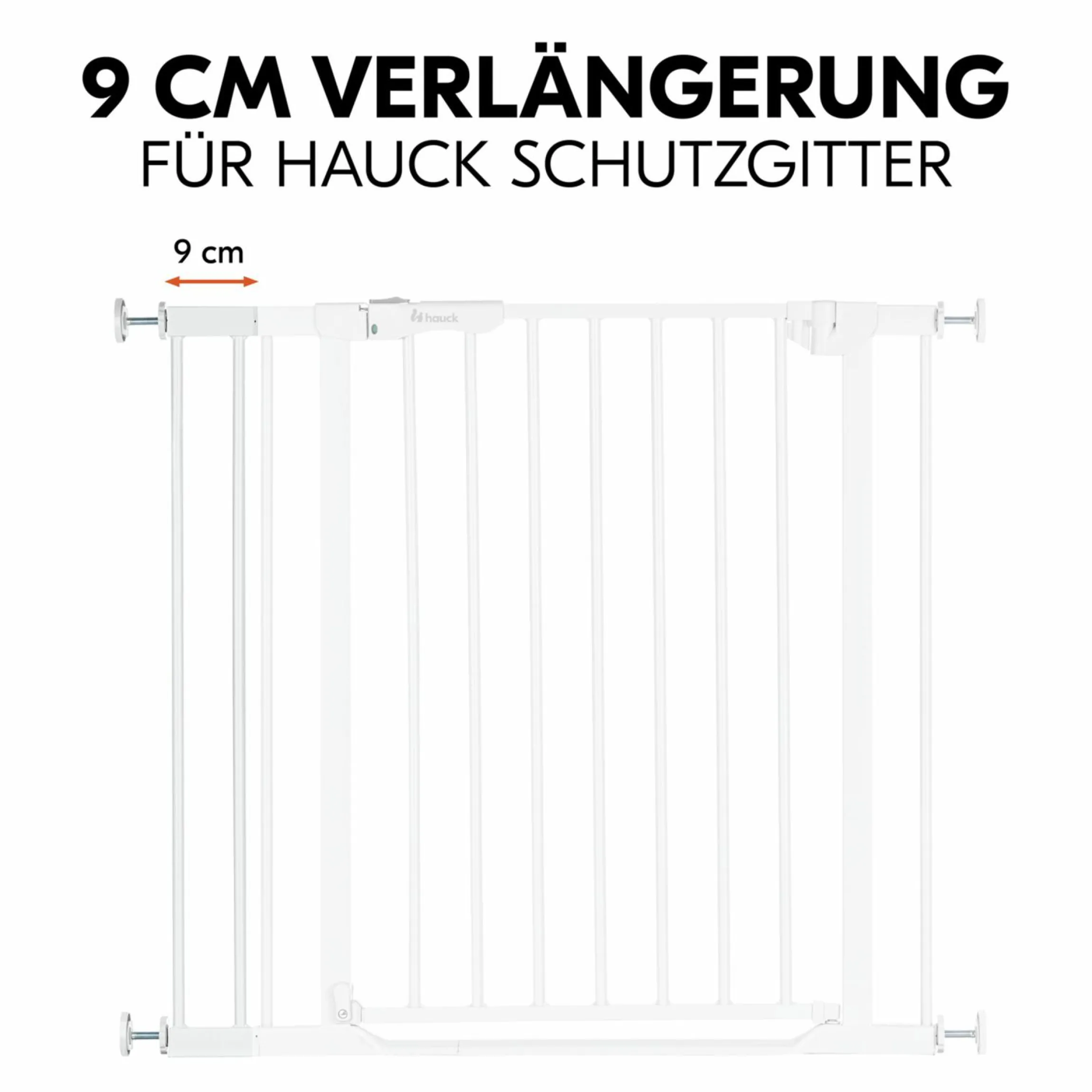 Türschutzgitter Verlängerung Safety Gate Extension 9 cm - passend für Hauck Schutzgitter - White
