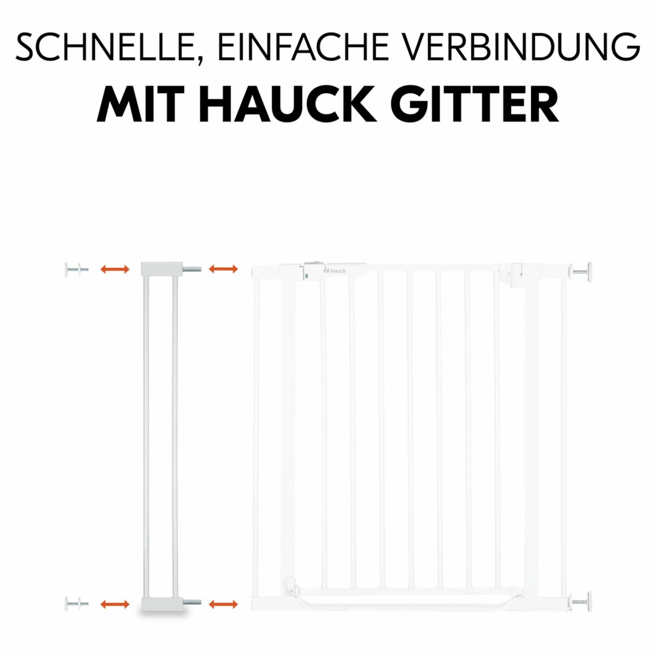 Türschutzgitter Verlängerung Safety Gate Extension 9 cm - passend für Hauck Schutzgitter - White