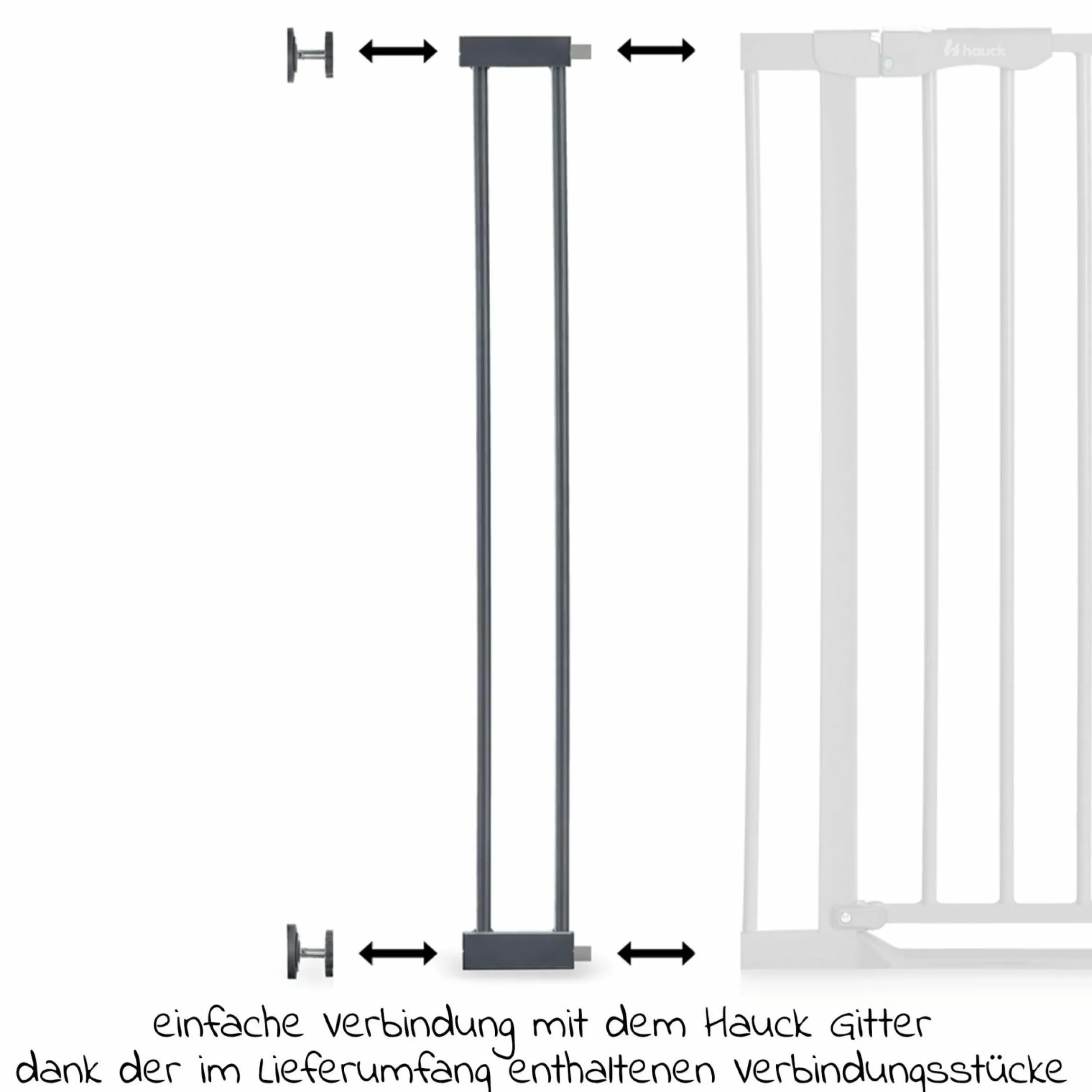 Türschutzgitter Verlängerung Safety Gate Extensions 9 cm - Dark Grey