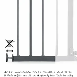 Türschutzgitter Verlängerung Safety Gate Extensions 9 cm - Dark Grey