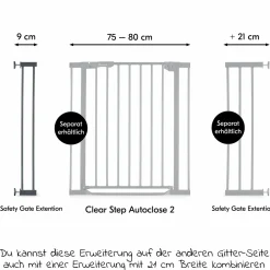 Türschutzgitter Verlängerung Safety Gate Extensions 9 cm - Dark Grey
