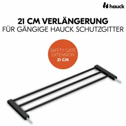 Türschutzgitter Verlängerung Safety Gate Extension 21 cm - passend für Hauck Schutzgitter - Black