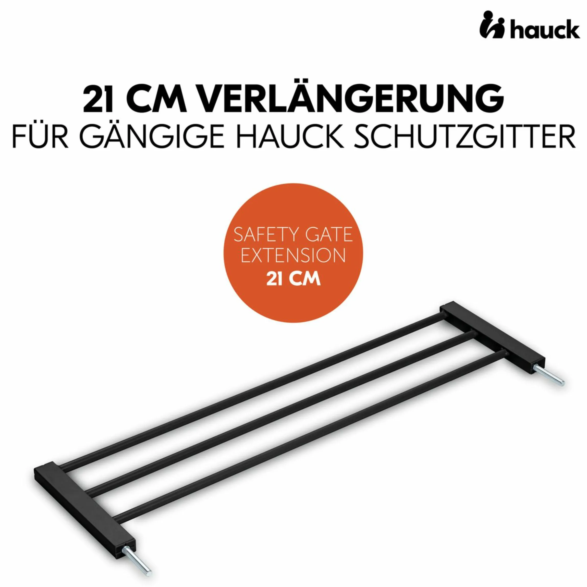 Türschutzgitter Verlängerung Safety Gate Extension 21 cm - passend für Hauck Schutzgitter - Black