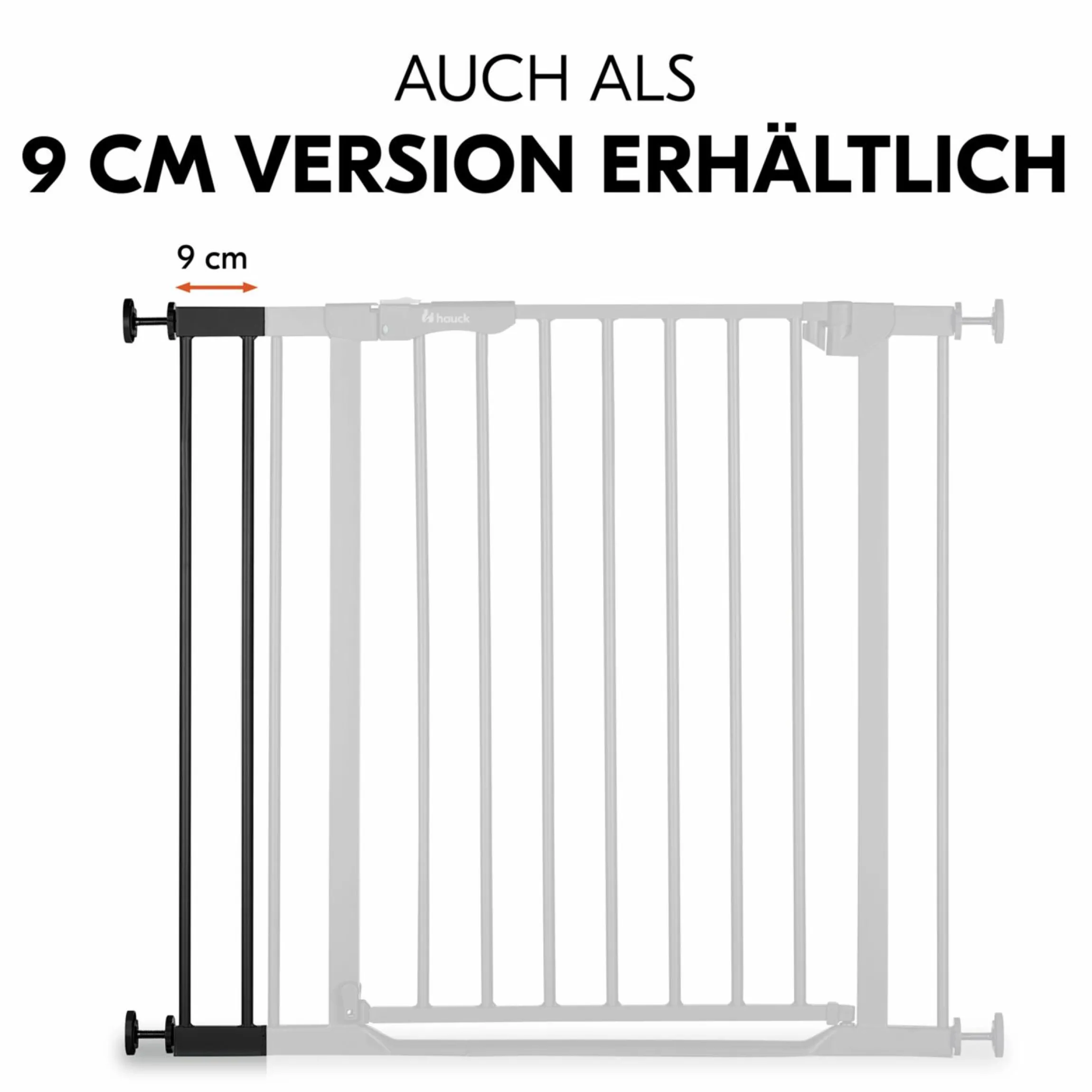 Türschutzgitter Verlängerung Safety Gate Extension 21 cm - passend für Hauck Schutzgitter - Black