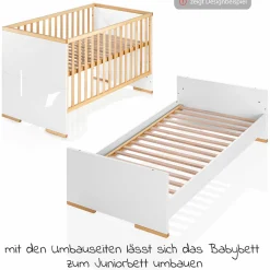 Umbauseiten für Babybett Designline Basic und Komfort - Weiß