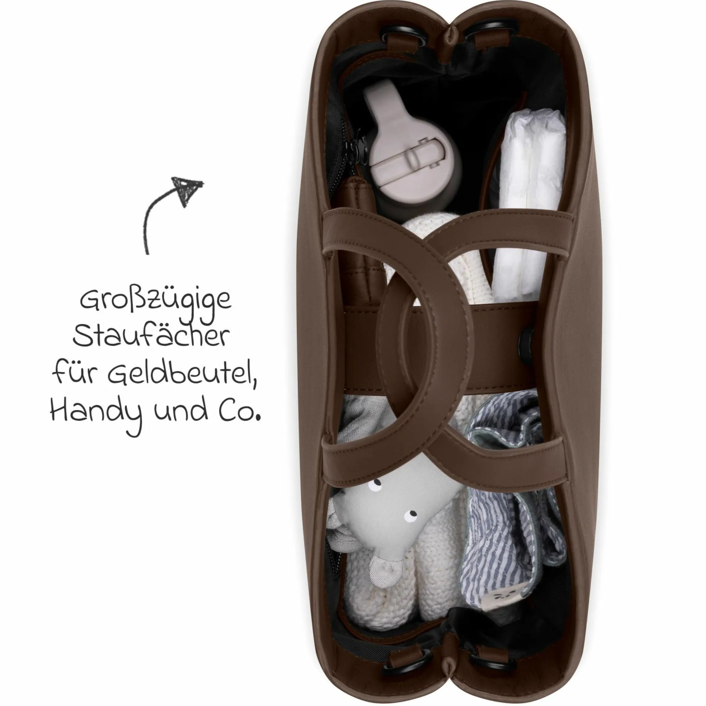 Umhängetasche Tote Bag Daily mit großzügigen Staufächern - Brown - Kollektion 2025