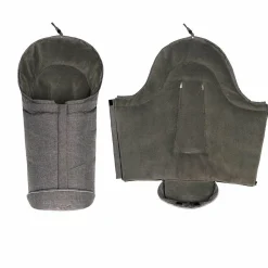 Universal Daunen-Fußsack für Babyschale & Babywanne - Melange Hellgrau