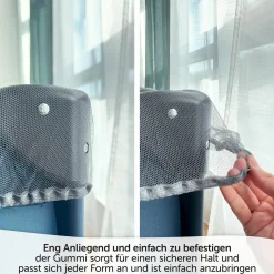 Universal Insektenschutz / Mückennetz für Baby-Reisebetten - Grau