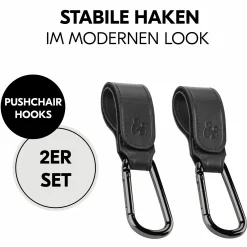 Universal Kinderwagen Haken für Tragetaschen / Wickeltaschen - Black