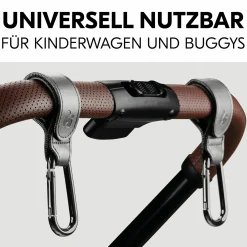 Universal Kinderwagen Haken für Tragetaschen / Wickeltaschen - Grey