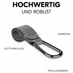 Universal Kinderwagen Haken für Tragetaschen / Wickeltaschen - Grey