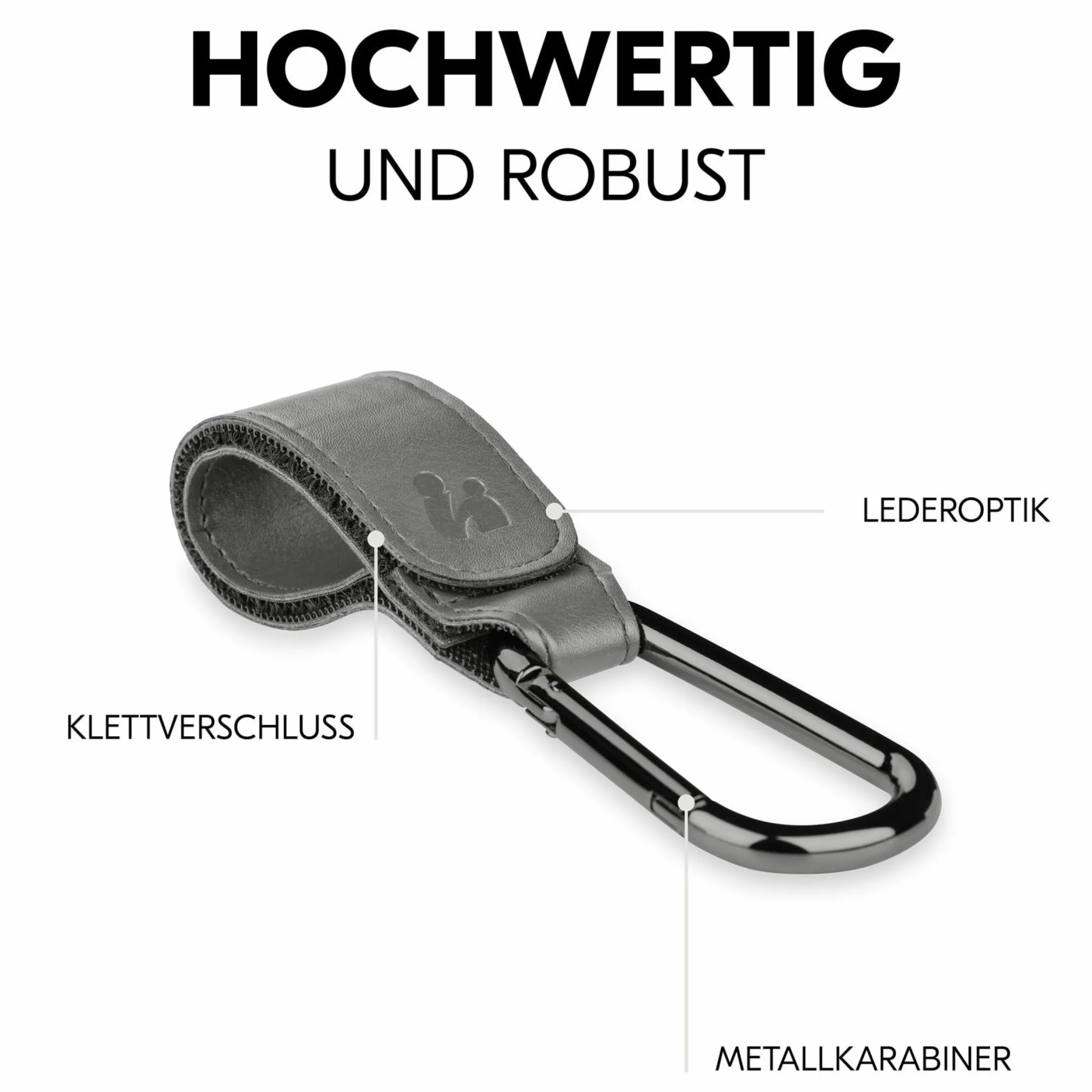 Universal Kinderwagen Haken für Tragetaschen / Wickeltaschen - Grey