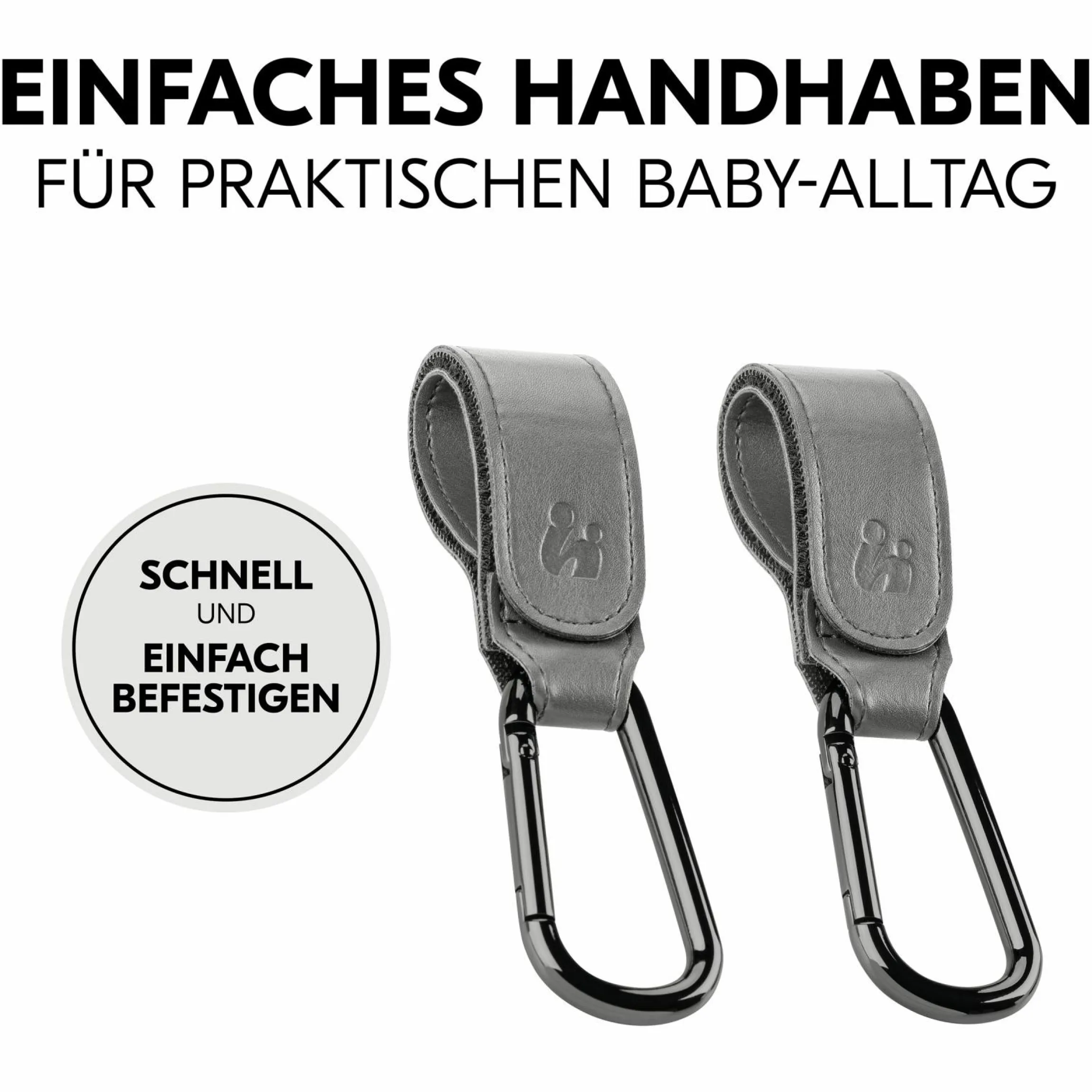 Universal Kinderwagen Haken für Tragetaschen / Wickeltaschen - Grey