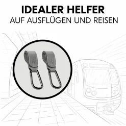 Universal Kinderwagen Haken für Tragetaschen / Wickeltaschen - Grey