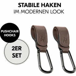 Universal Kinderwagen Haken für Tragetaschen / Wickeltaschen - Brown