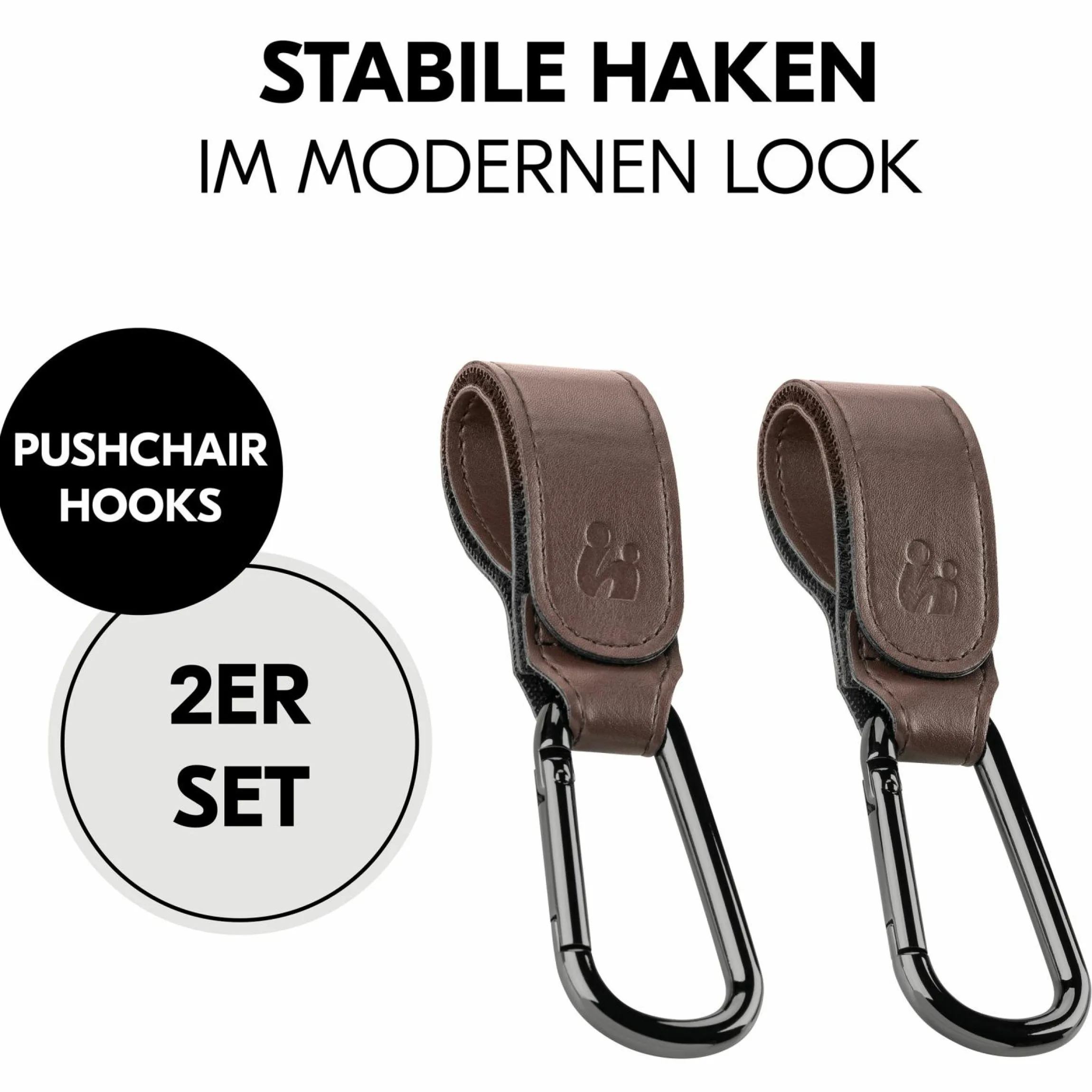Universal Kinderwagen Haken für Tragetaschen / Wickeltaschen - Brown