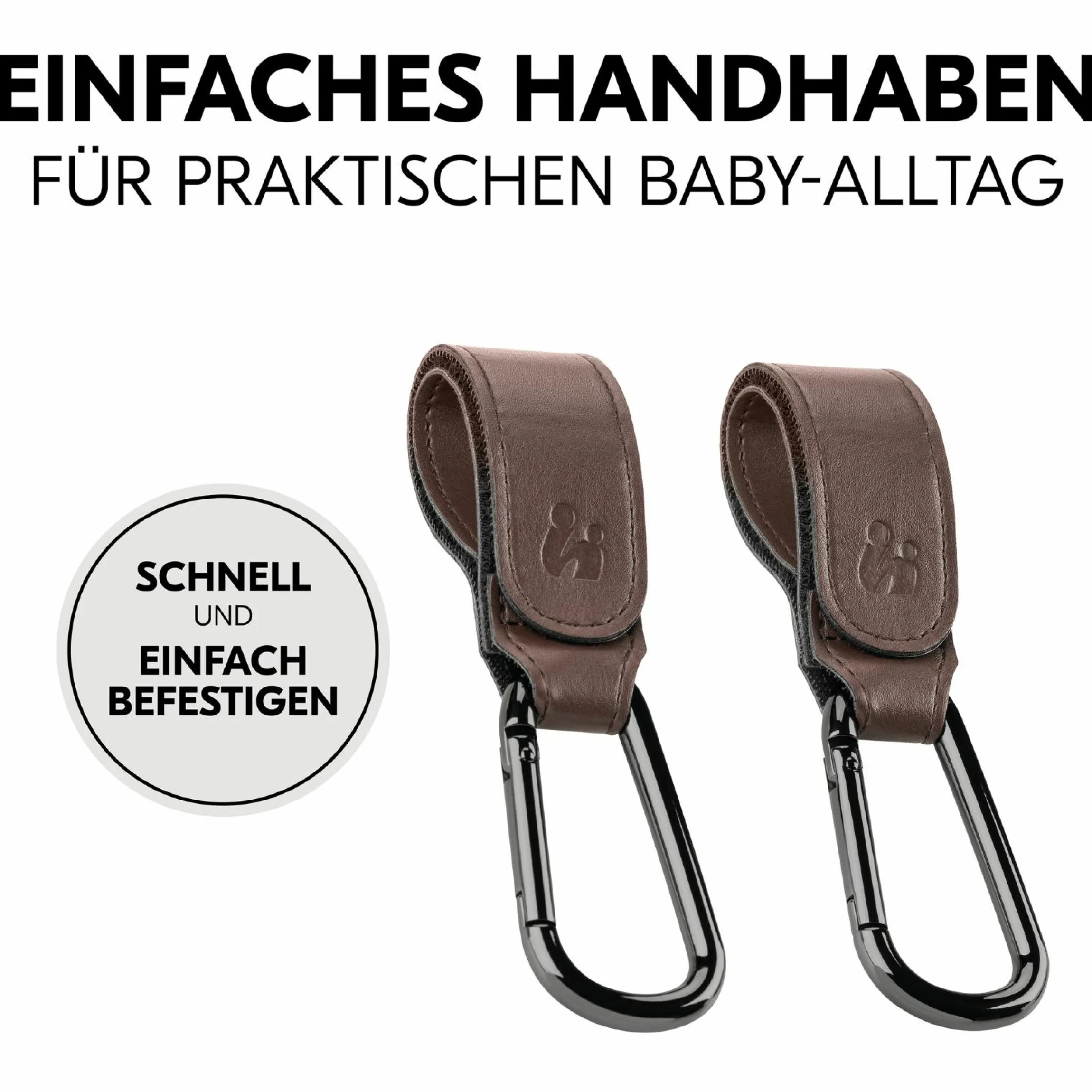 Universal Kinderwagen Haken für Tragetaschen / Wickeltaschen - Brown