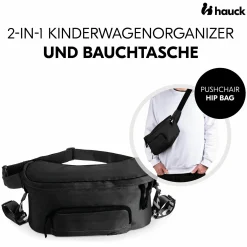 Universal Kinderwagen Organizer und Bauchtasche - Pushchair Hip Bag - Black