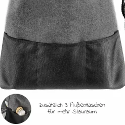 Universal Kinderwagen Tasche mit Staufächern und Rucksackfunktion - Grau Melange