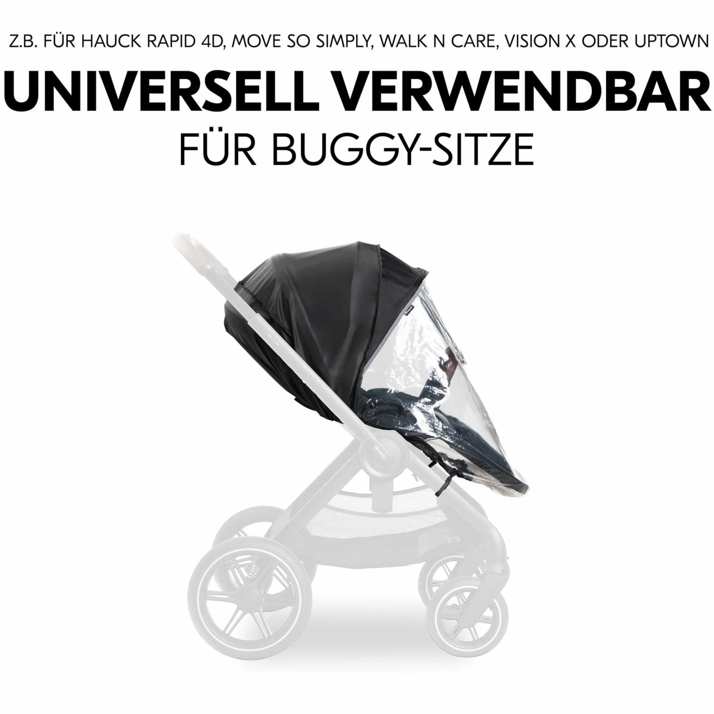 Universal Regenschutz für Kinderwagen (Sportsitze / Buggysitze)