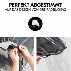 Universal Regenschutz für 3-rädrige Buggys und Kinderwagen