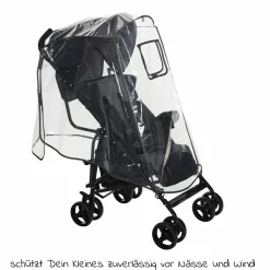 Universal Regenschutz für Buggy & Sportwagen mit verschließbarem Fenster