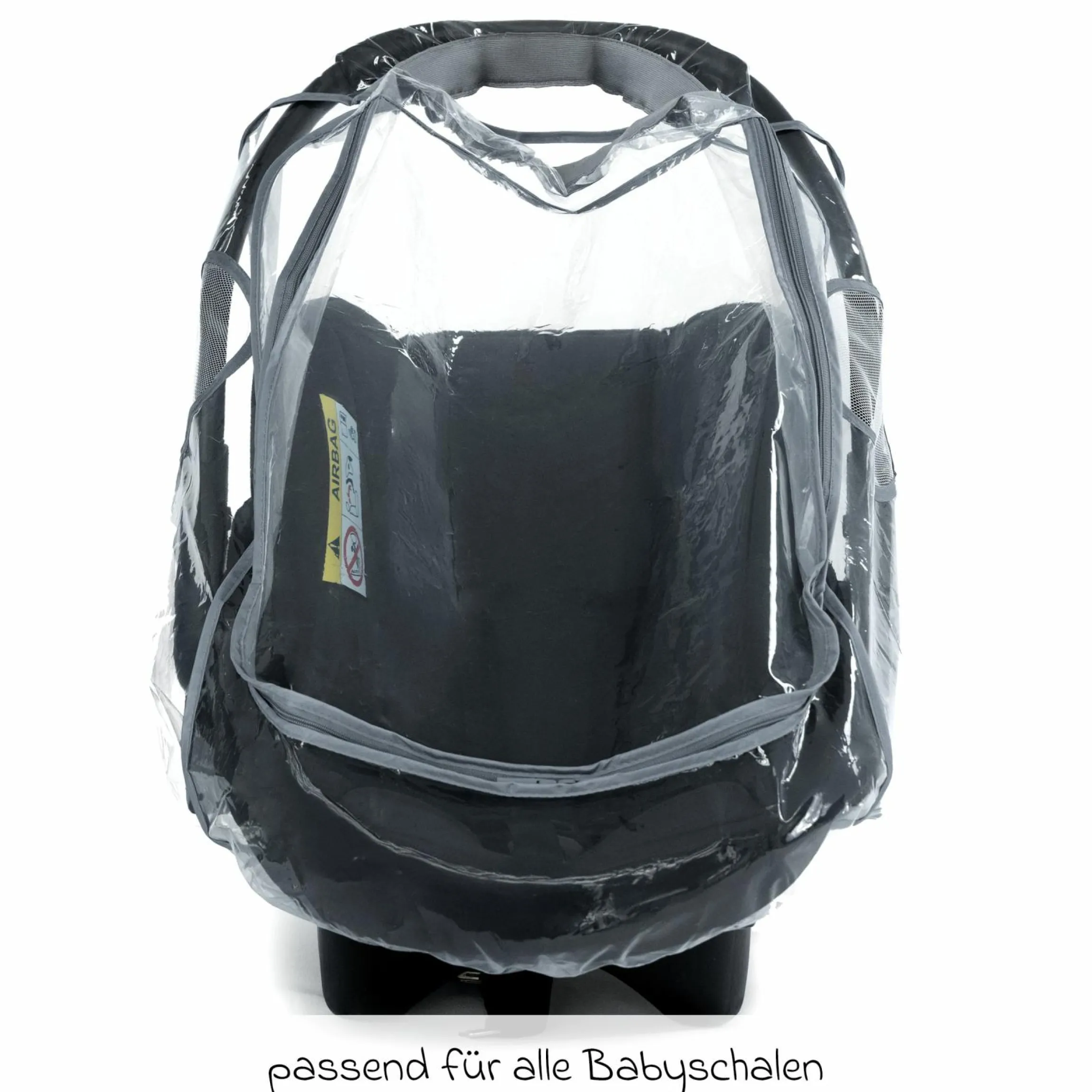 Universal Regenschutz für Babyschale mit Reißverschluss (z.B. Maxi-Cosi, Cybex, Römer)