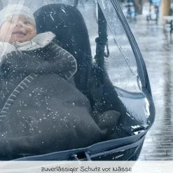 Universal Regenschutz für Babyschale mit Reißverschluss (z.B. Maxi-Cosi, Cybex, Römer)