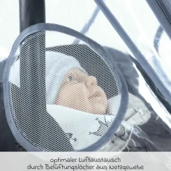 Universal Regenschutz für Babyschale mit Reißverschluss (z.B. Maxi-Cosi, Cybex, Römer)