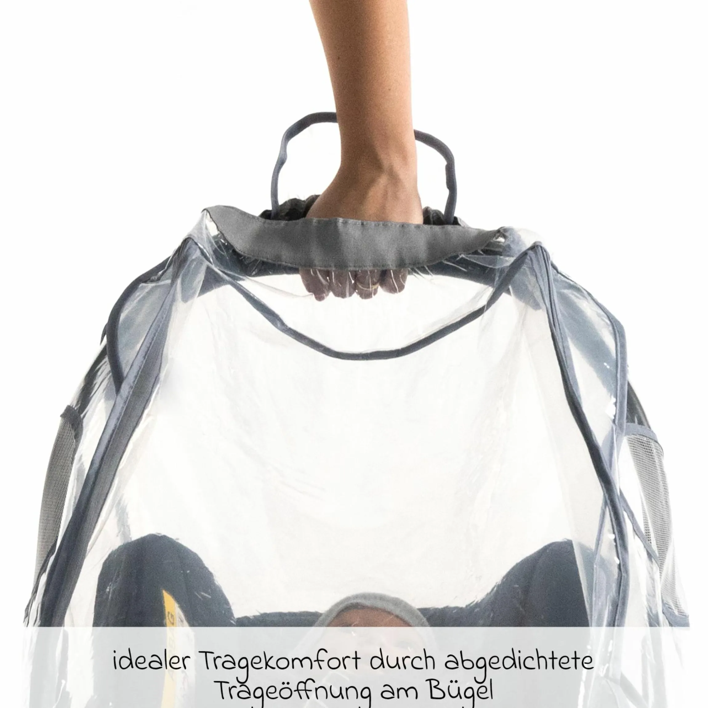 Universal Regenschutz für Babyschale mit Reißverschluss (z.B. Maxi-Cosi, Cybex, Römer)