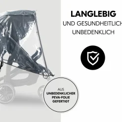 Universal Regenschutz mit großer Frontöffnung für Buggys & Kinderwagen
