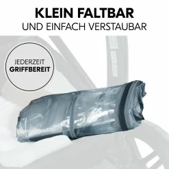 Universal Regenschutz mit großer Frontöffnung für Buggys & Kinderwagen