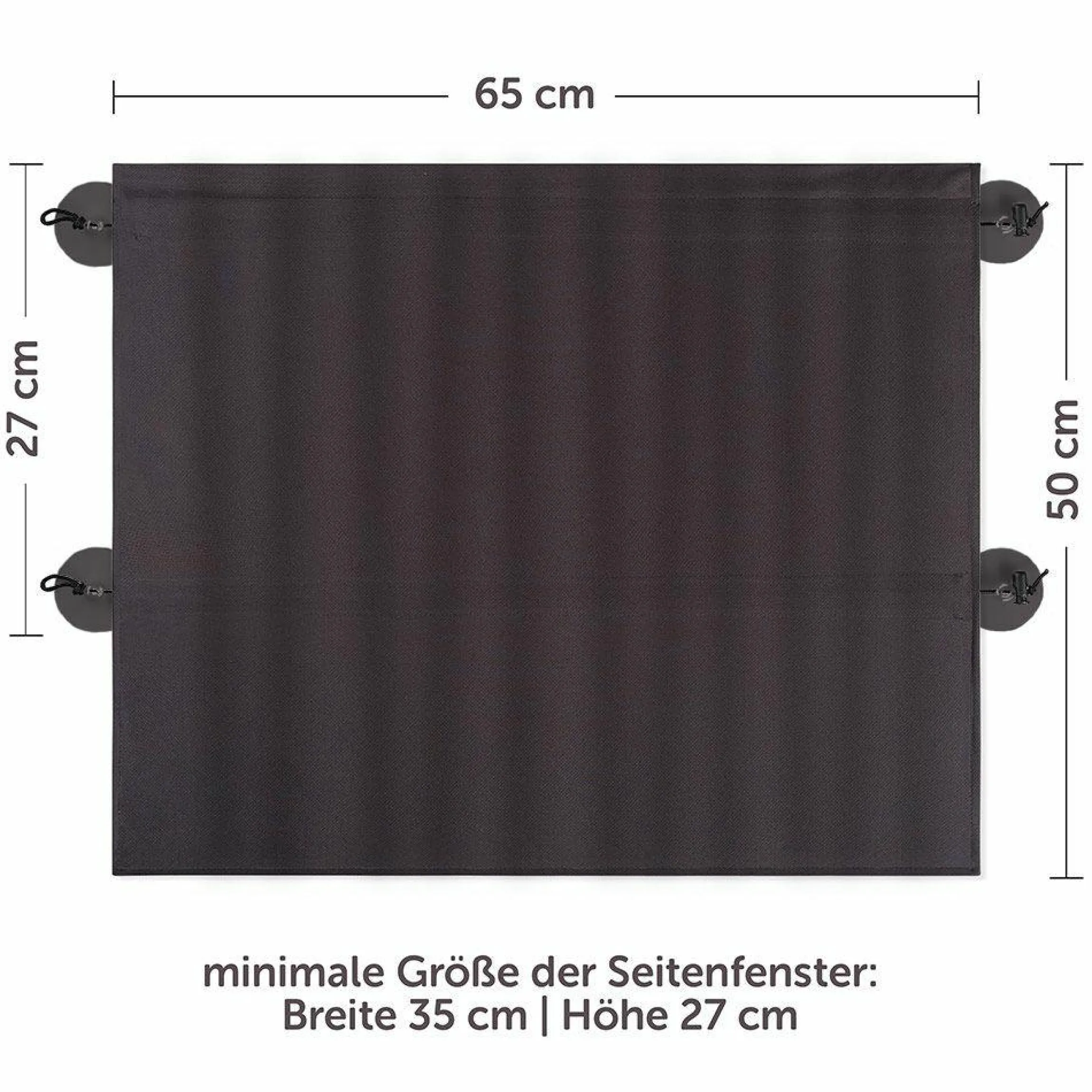 Universal Sonnenschutz fürs Auto mit Vorhang-Funktion & UV-Schutz - Anthrazit