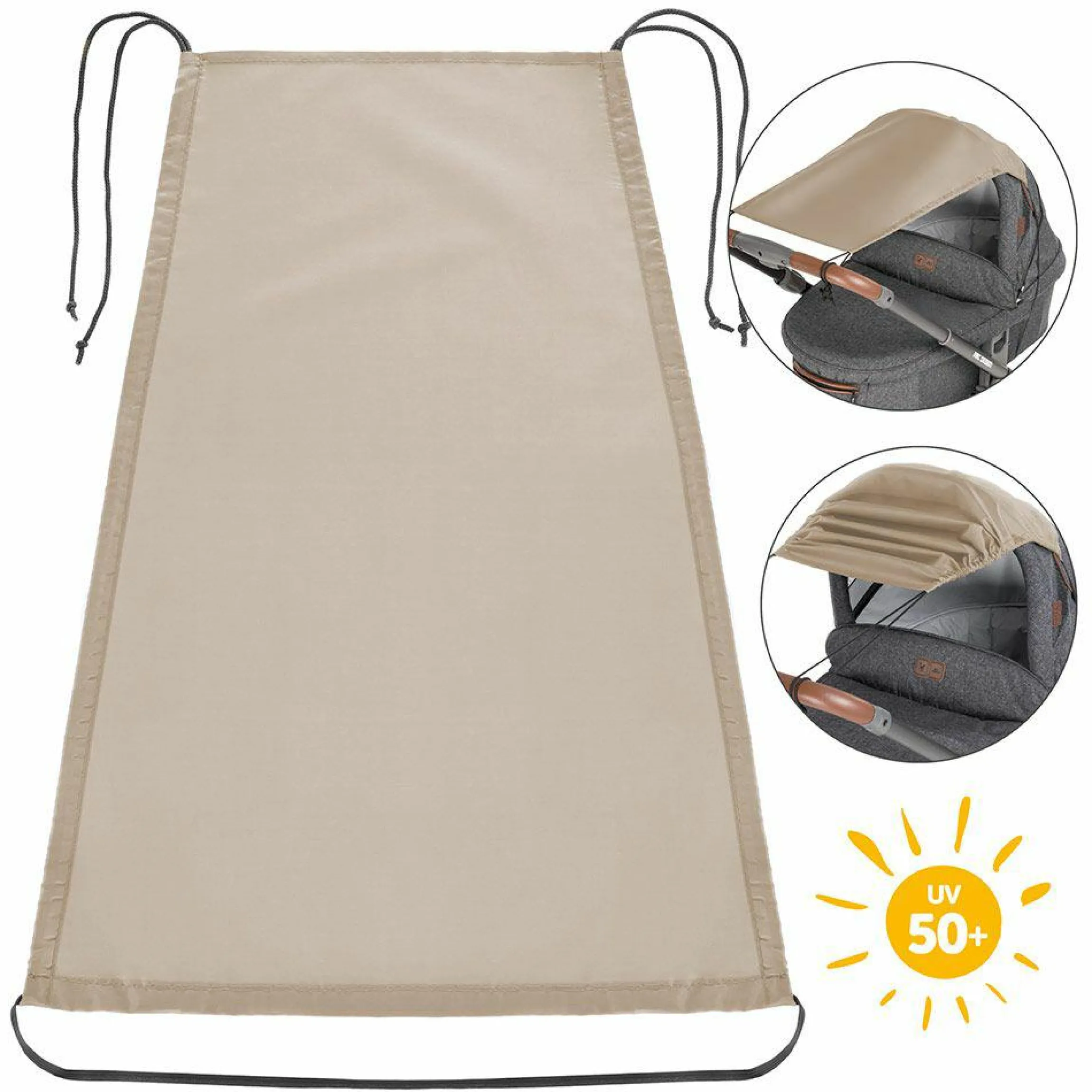 Universal Sonnensegel für Kinderwagen - Beige