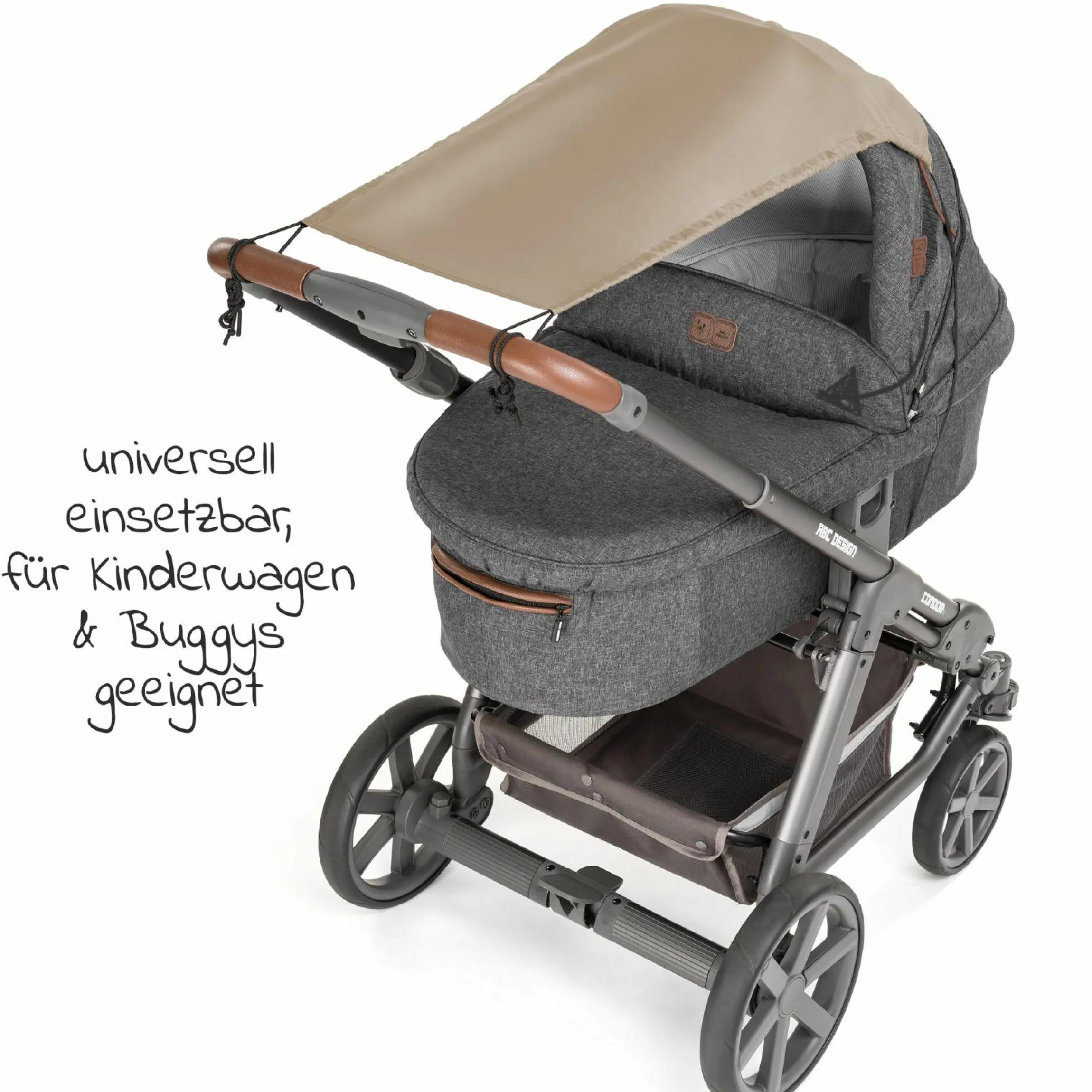 Universal Sonnensegel für Kinderwagen - Beige