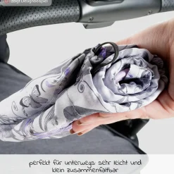 Universal Sonnensegel für Kinderwagen - Floral Grey