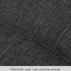 Universal Thermo-Fleece Fußsack mit Fellkragen für Babyschale & Wanne - Melange Dunkelgrau