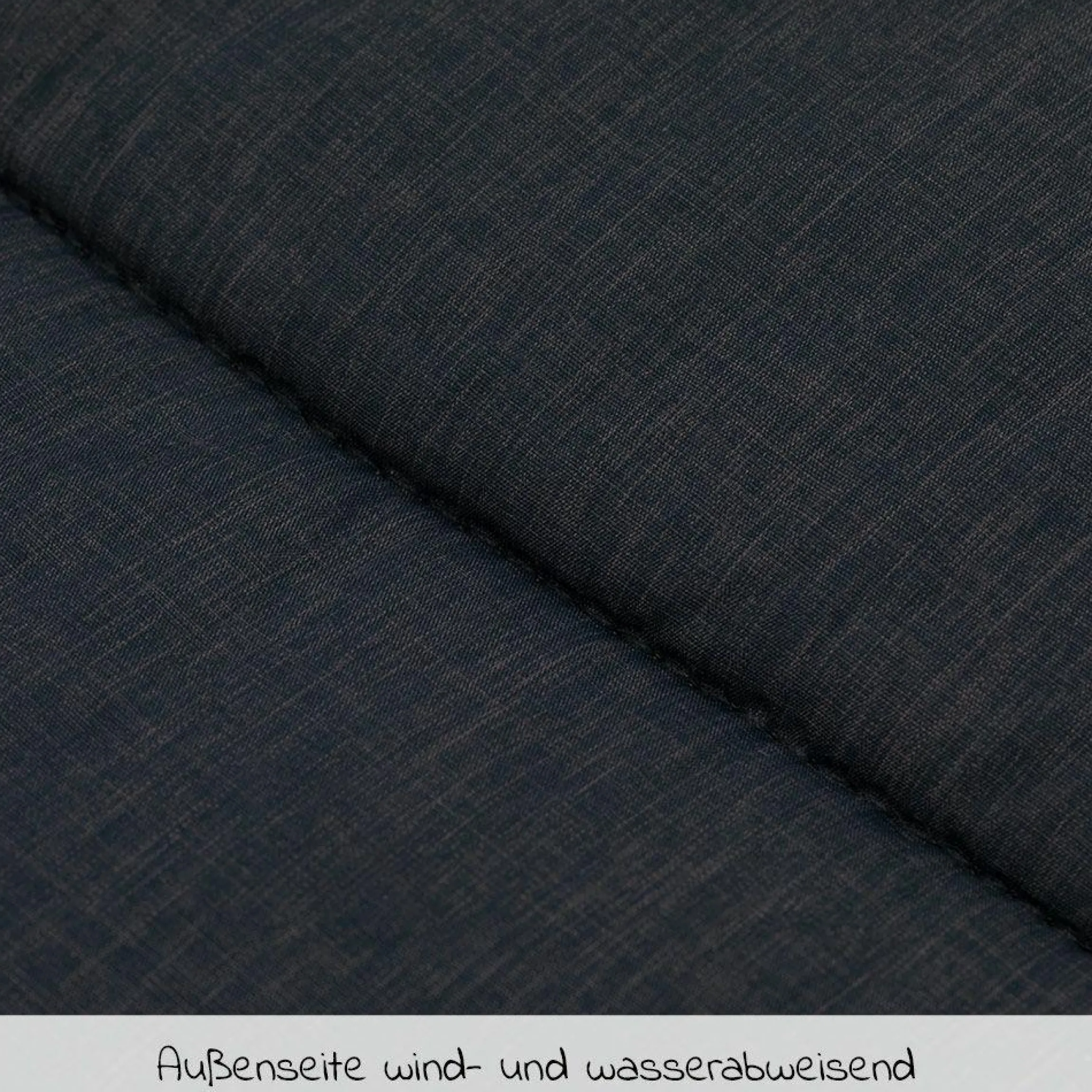 Universal Thermo-Fleece Fußsack mit Fellkragen für Kinderwagen & Buggy - Melange Dunkelgrau