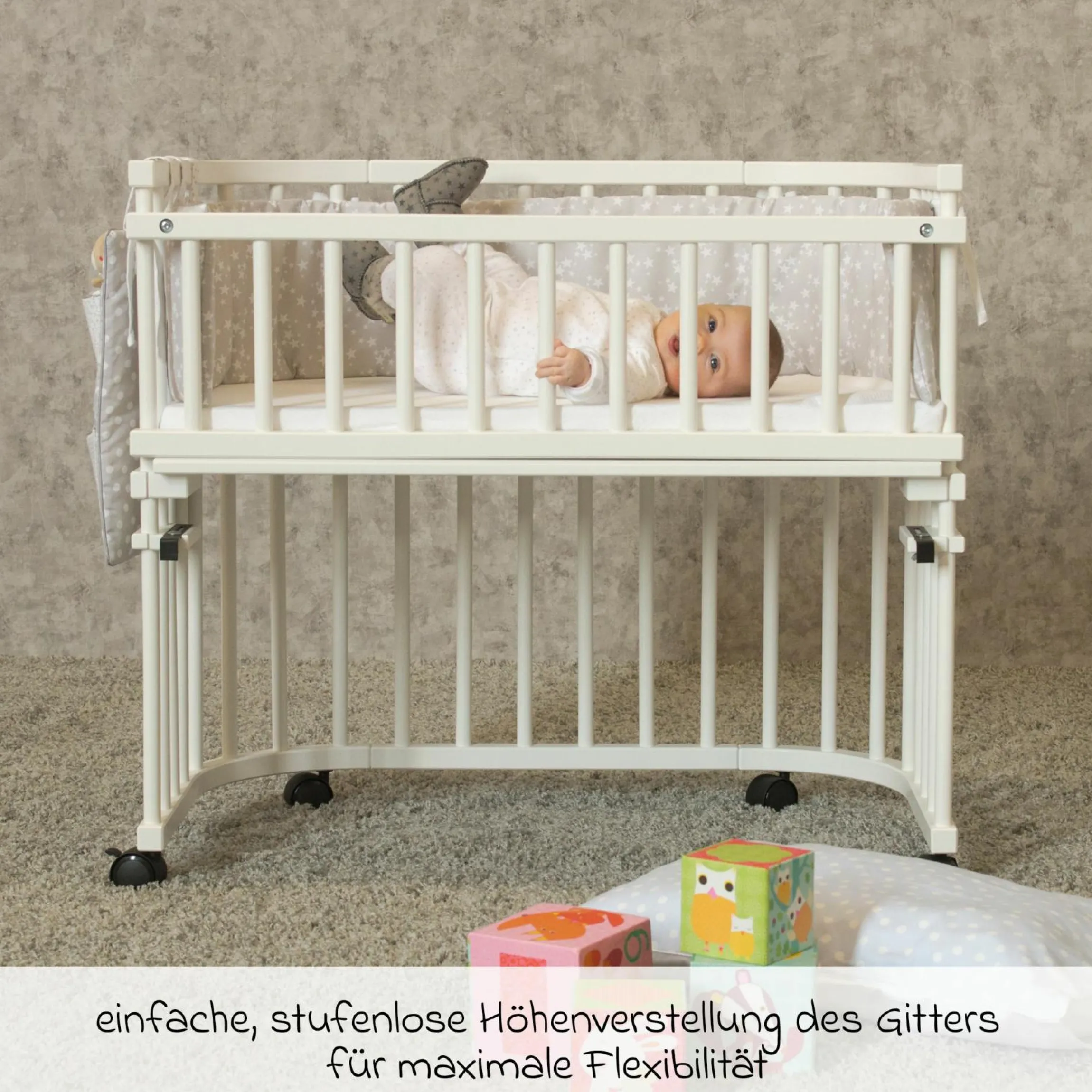Verschlußgitter für Beistellbett Original & Midi - Kernbuche geölt - Kollektion 2024