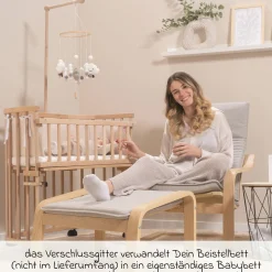 Verschlussgitter für Beistellbett Maxi & Boxspring - Beige lackiert - Kollektion 2024