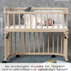 Verschlussgitter für Beistellbett Maxi & Boxspring - Natur unbehandelt - Kollektion 2024