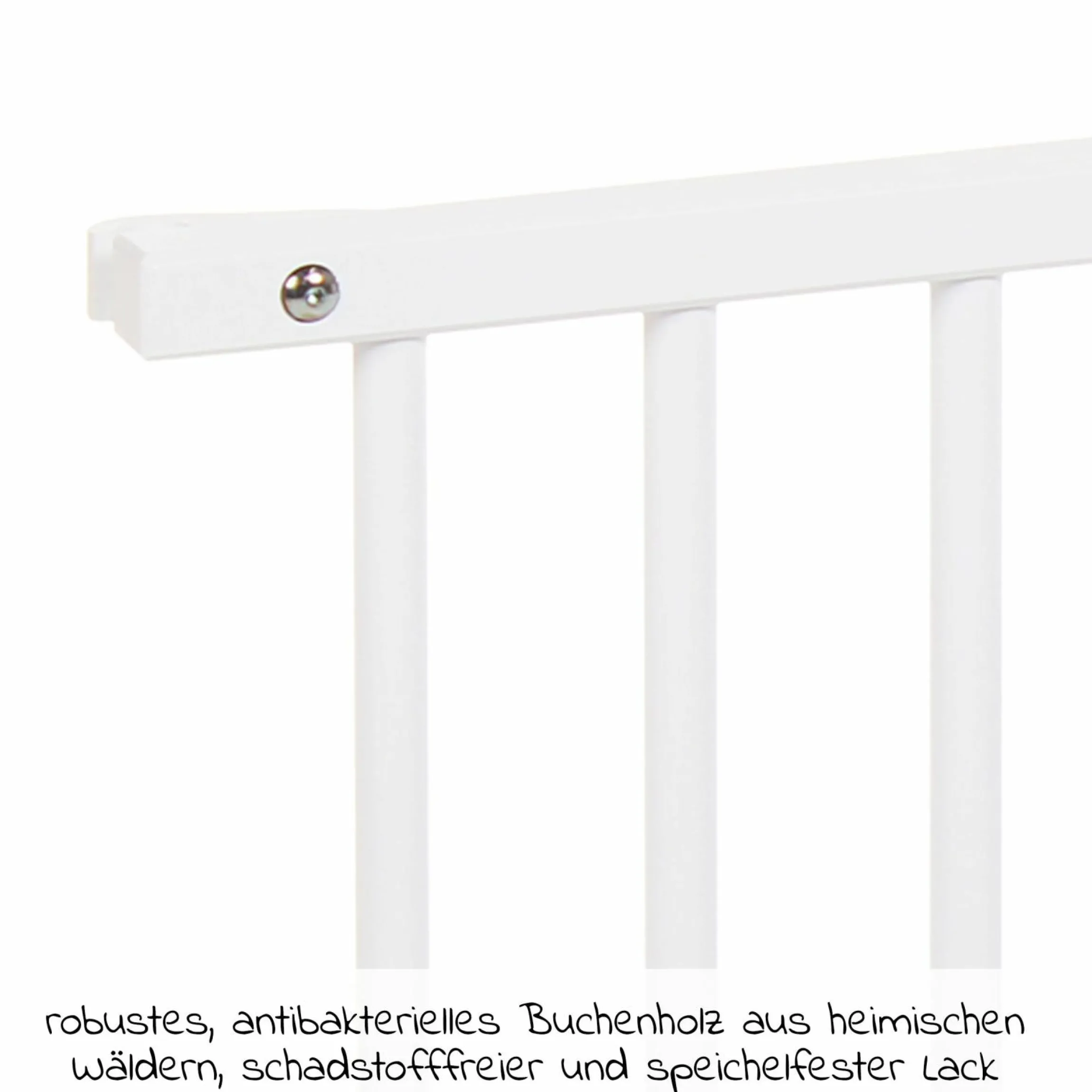 Verschlussgitter für Boxspringbett XXL - Kinderbettnutzung - Weiß lackiert - Kollektion 2024