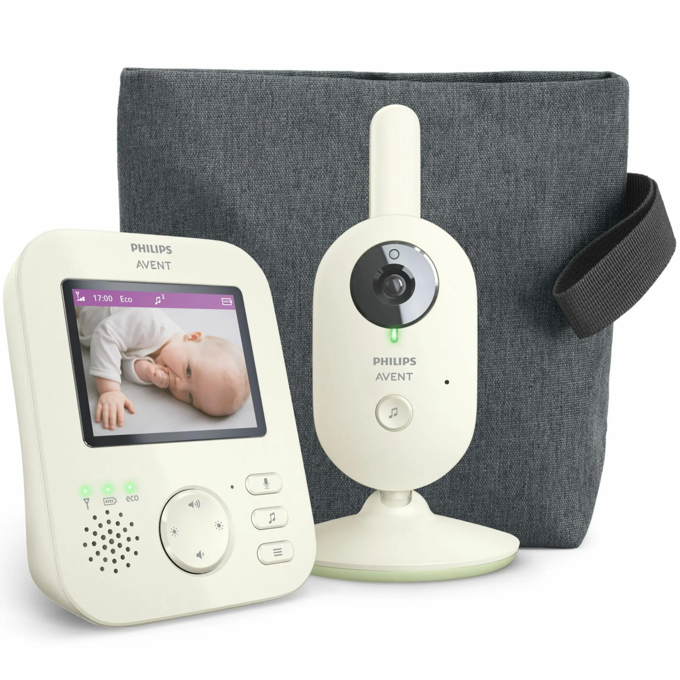 Video-Babyphone Advanced mit Kamera & 2,8 Zoll Display - SCD882/26 - inkl. Reisetasche - Pastelgreen