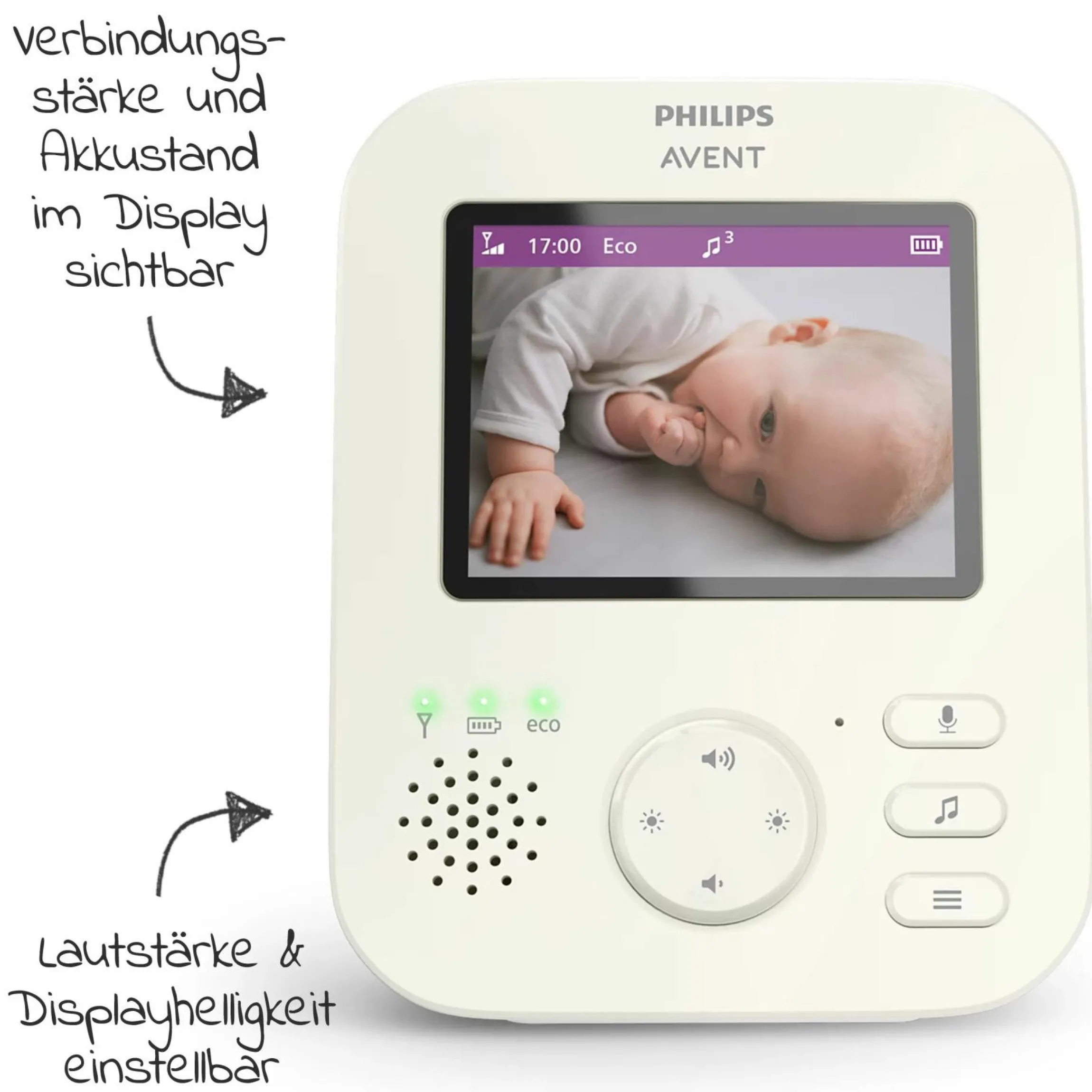 Video-Babyphone Advanced mit Kamera & 2,8 Zoll Display - SCD882/26 - inkl. Reisetasche - Pastelgreen