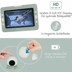 Video-Babyphone Yoo Go Plus mit Kamera & 5 Zoll HD-Bildschirm