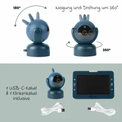 Video-Babyphone Yoo Master Plus mit 360° Kamera & 5 Zoll HD-Bildschirm