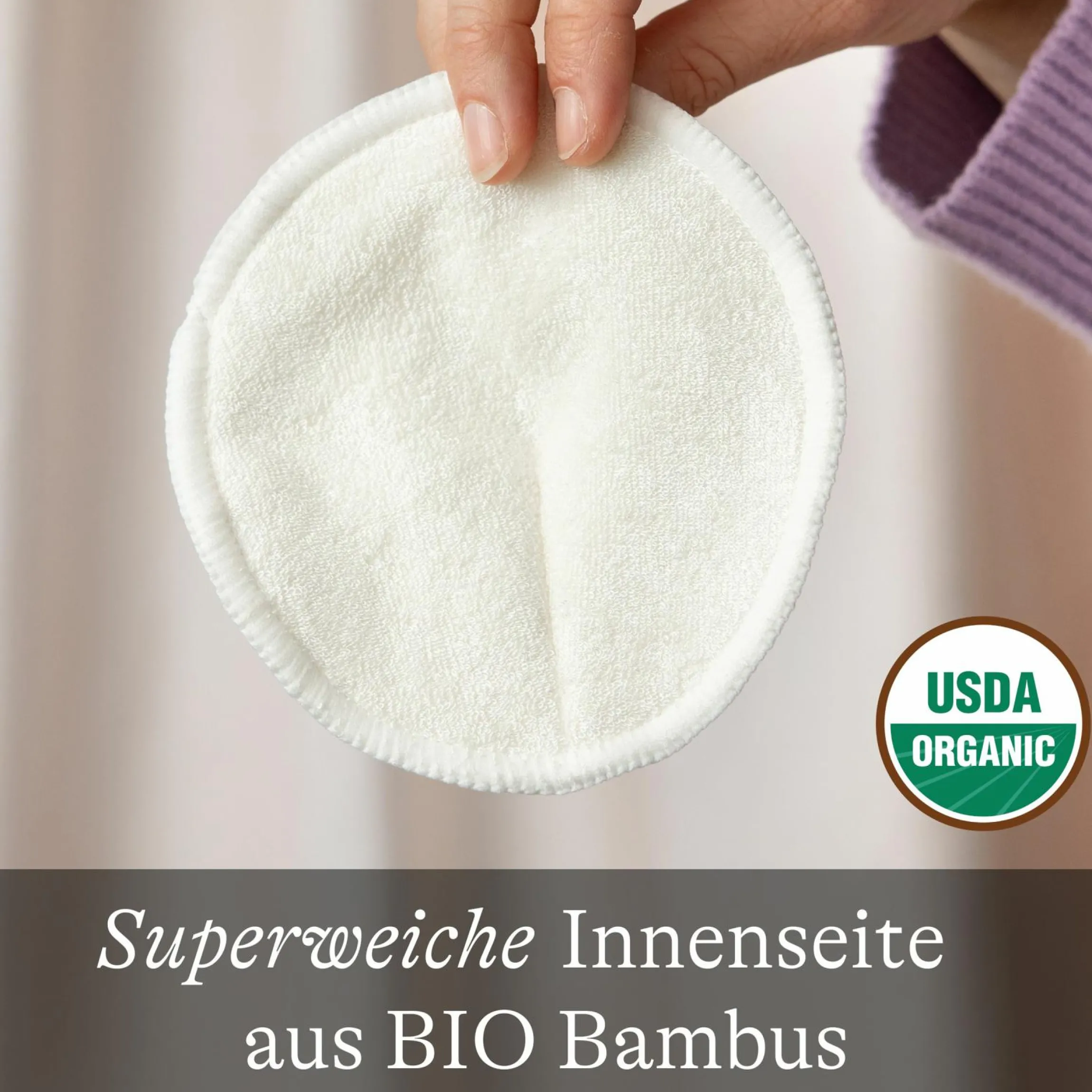 Waschbare Stilleinlage 4er Pack - Weiß
