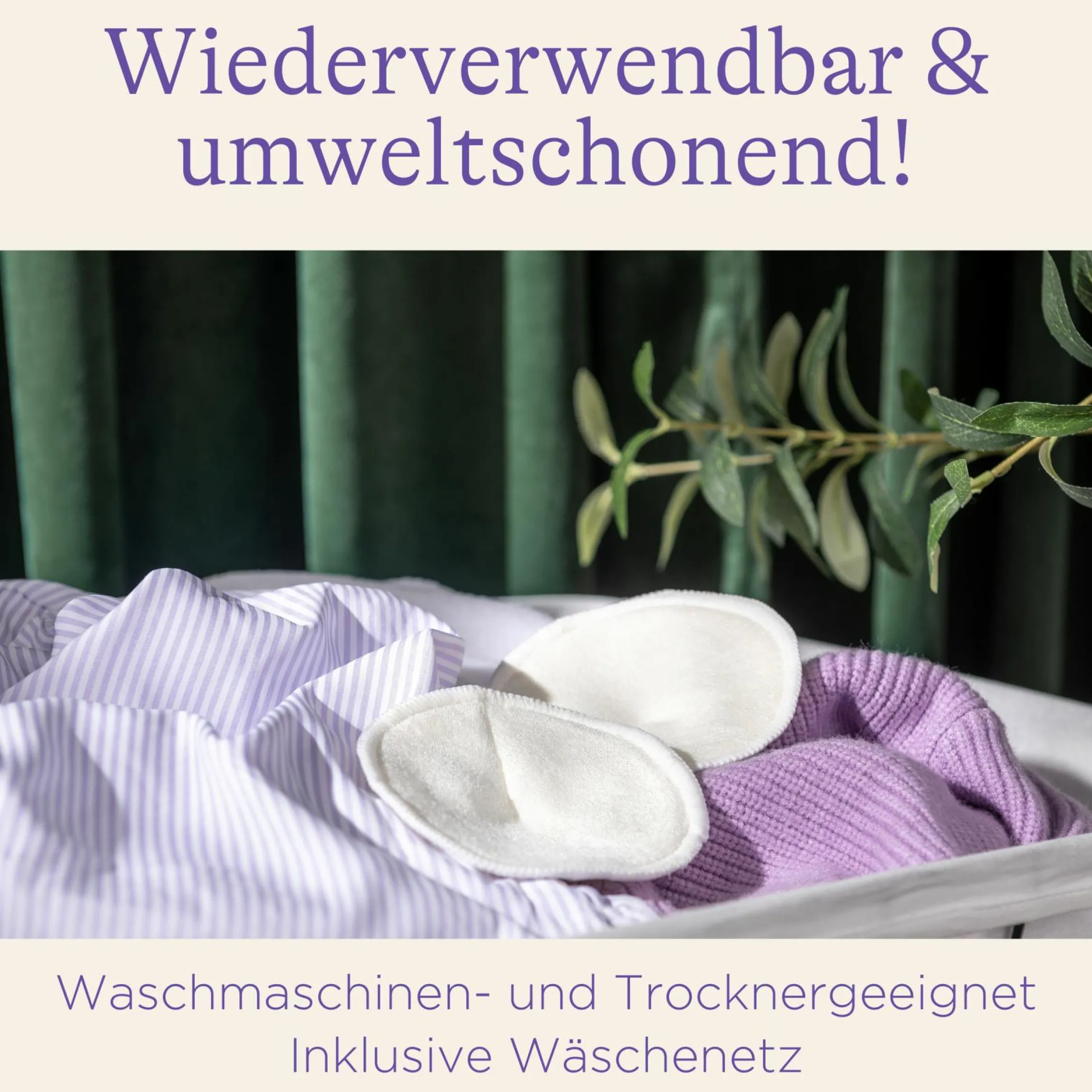 Waschbare Stilleinlage 4er Pack - Weiß