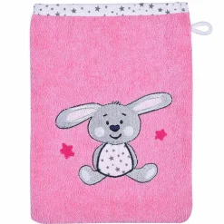 Waschhandschuh - Hase - Bubblegum